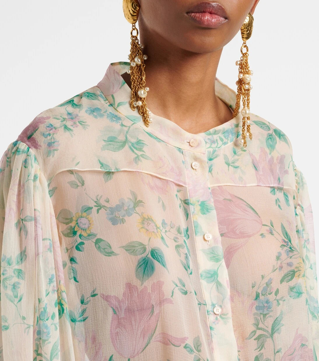Chloé - Sheer silk top