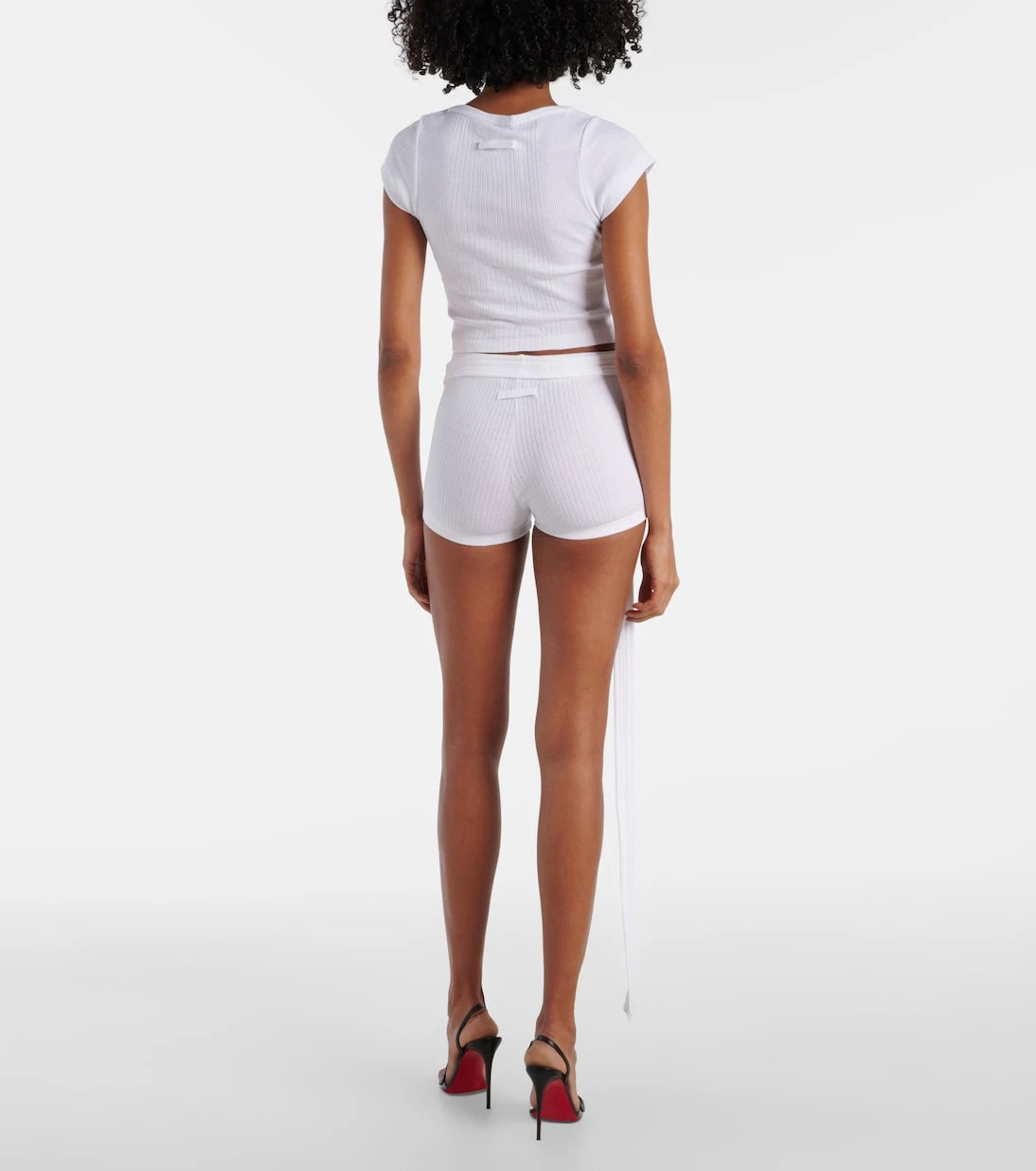 Jean Paul Gaultier - Logo cotton jersey crop top