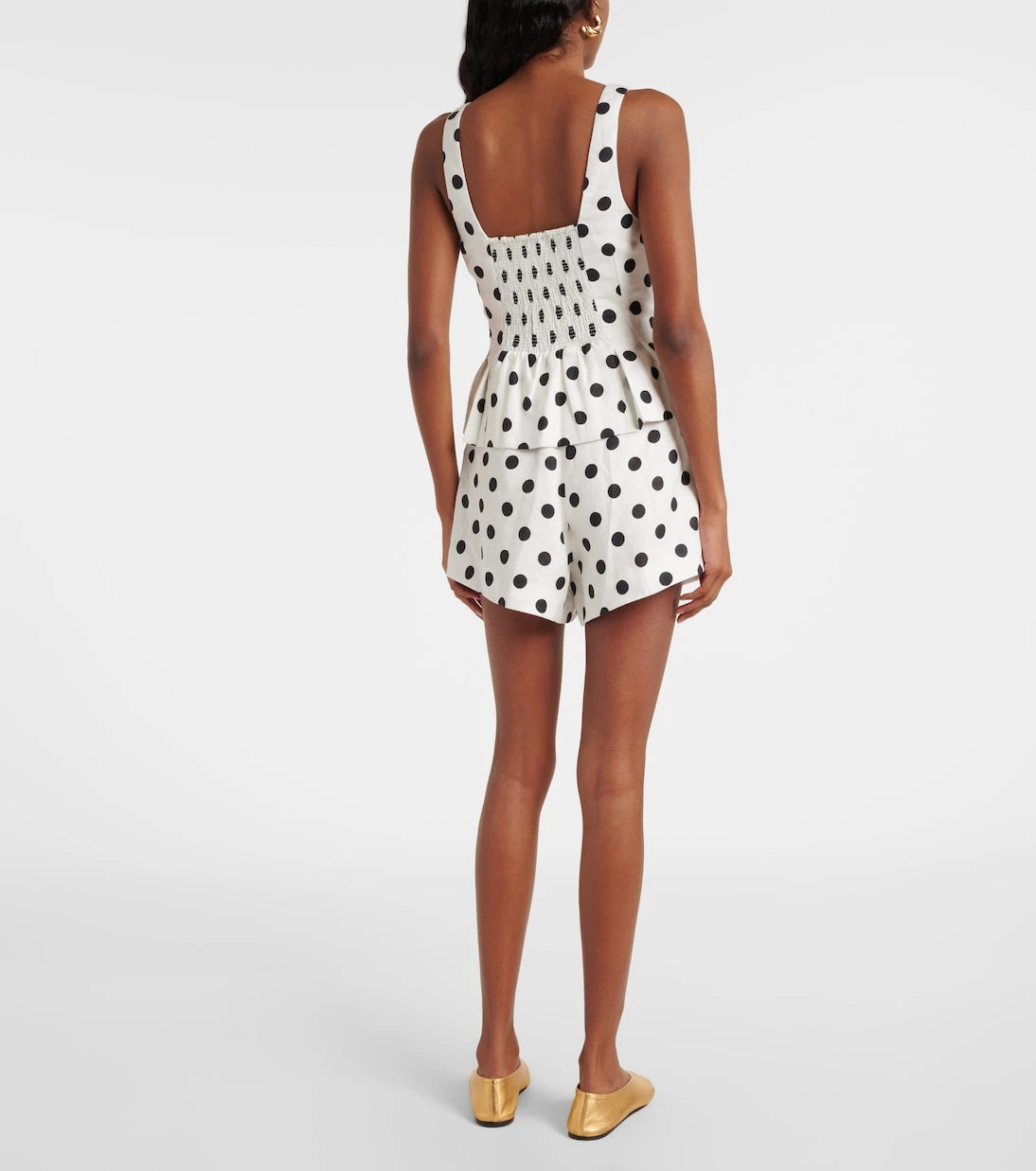 Posse - Rosalie polka-dot linen top