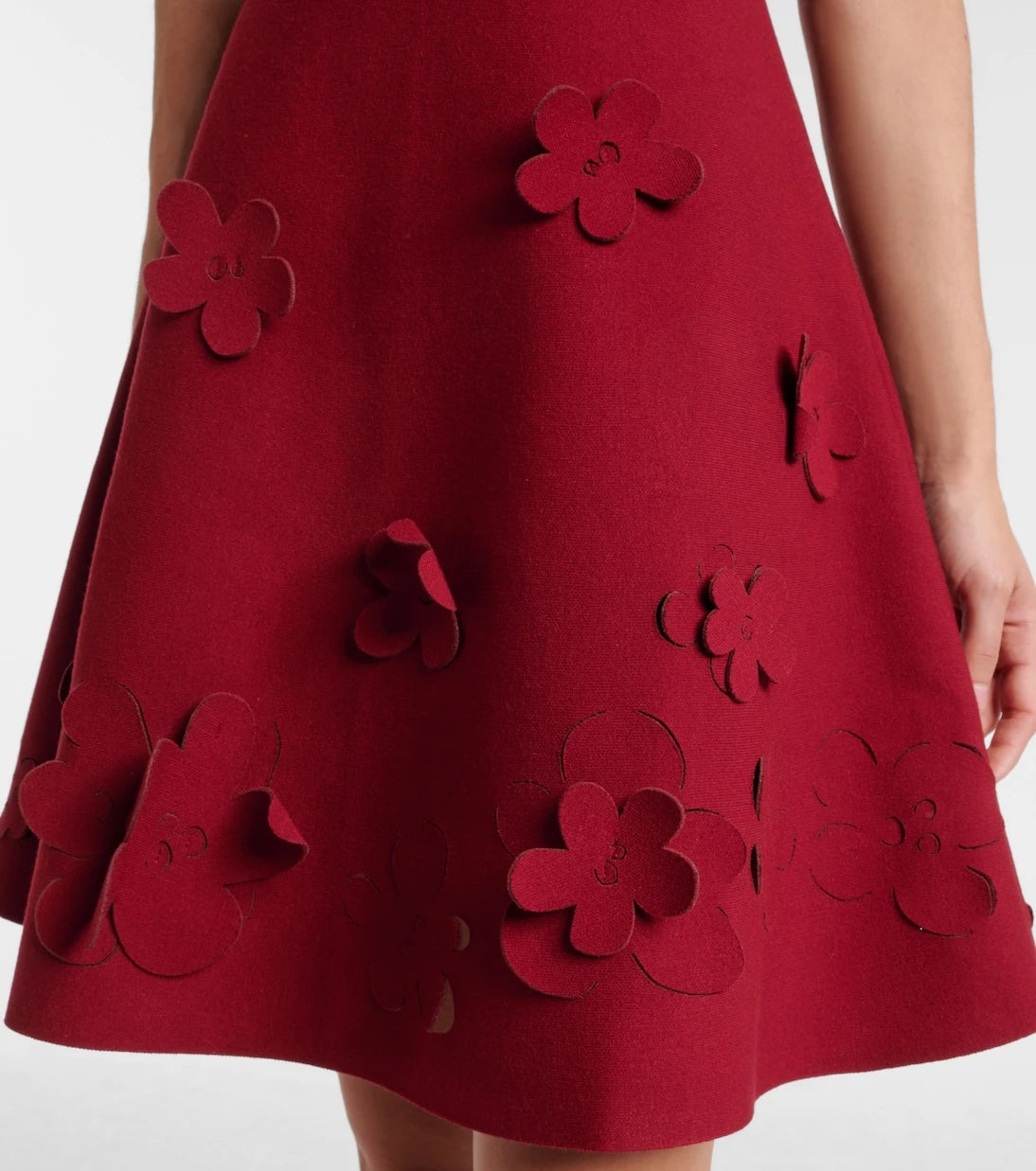 Oscar de la Renta - Floral knitted minidress