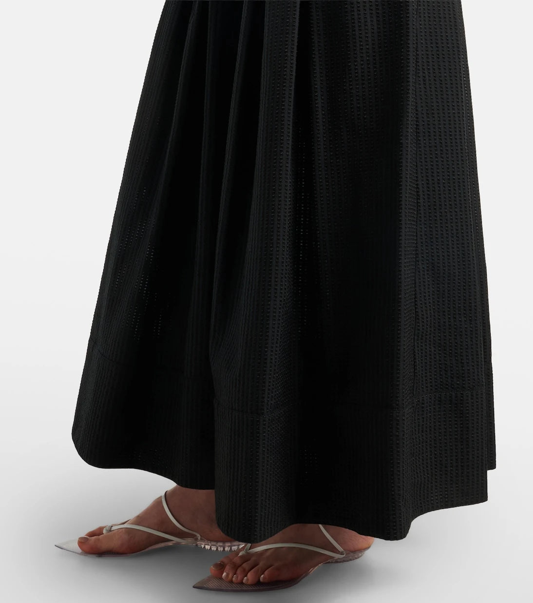 Alaïa - Cotton-blend maxi skirt