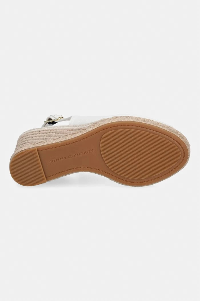 Tommy Hilfiger eğimli platformlu sandalet FLAG HIGH WEDGE ESPAD SLINGBACK