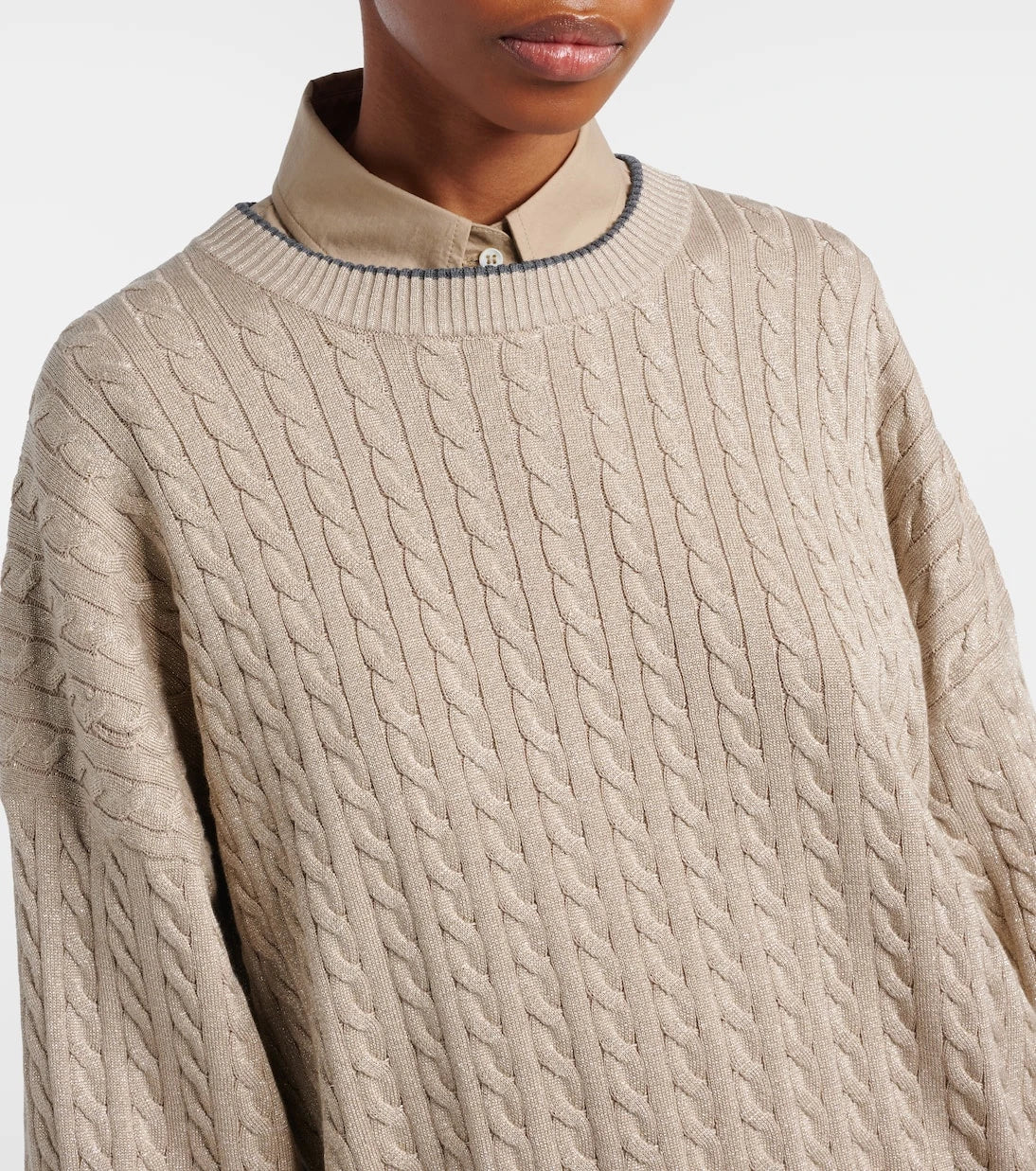Brunello Cucinelli - Cable-knit cotton-blend sweater