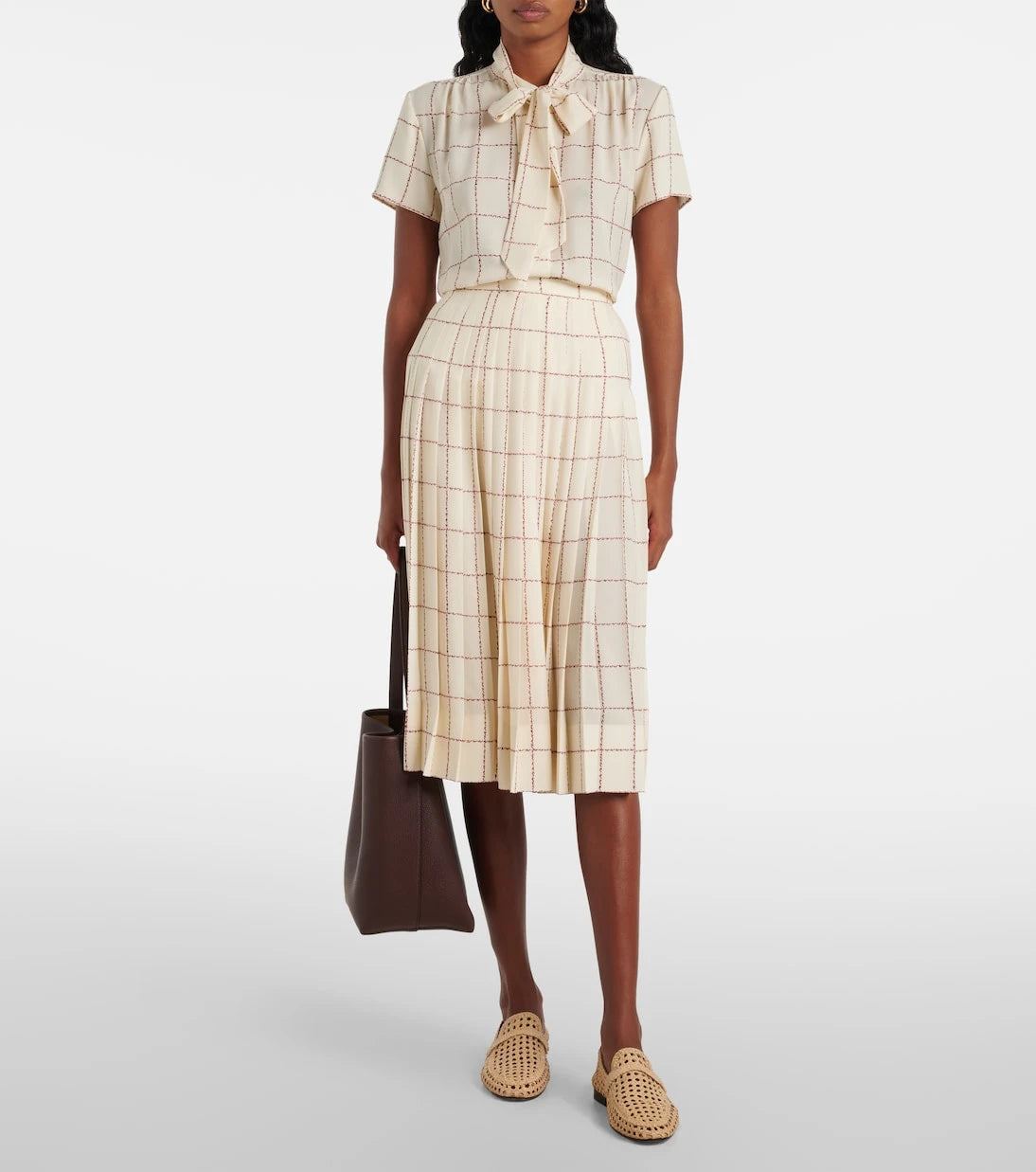 Loro Piana - Febe checked silk shirt