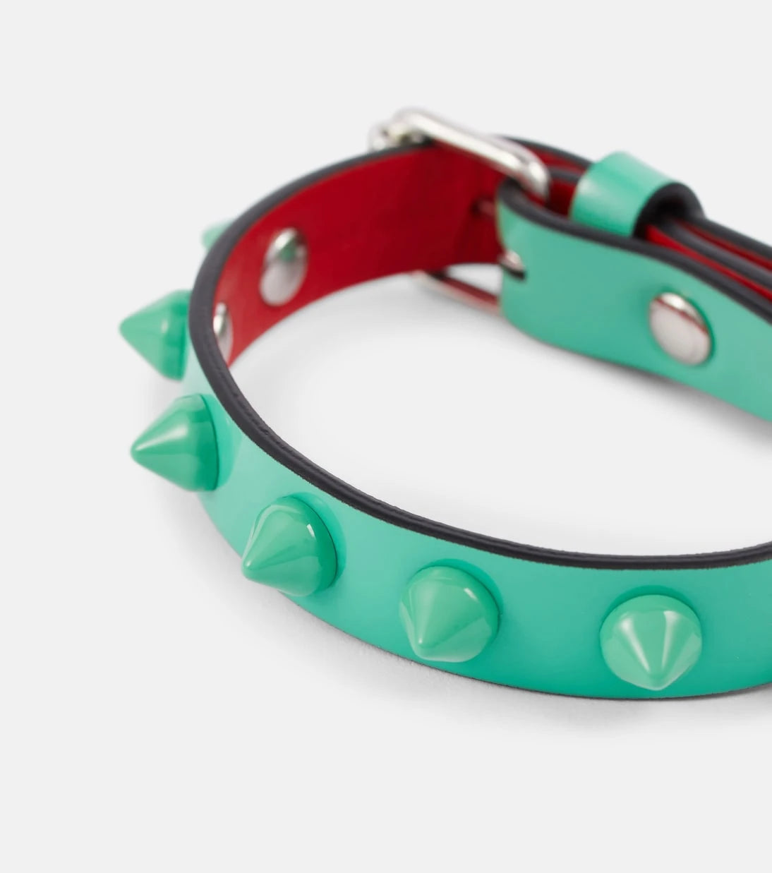 Christian Louboutin - Loubilink embellished leather bracelet