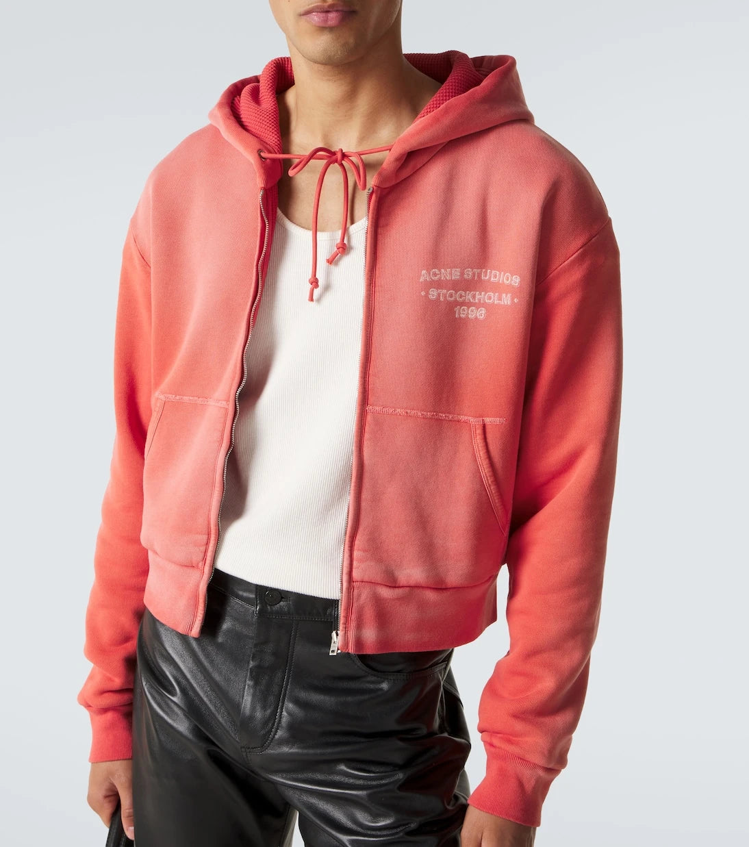 Acne Studios - Logo cotton jersey zip-up hoodie