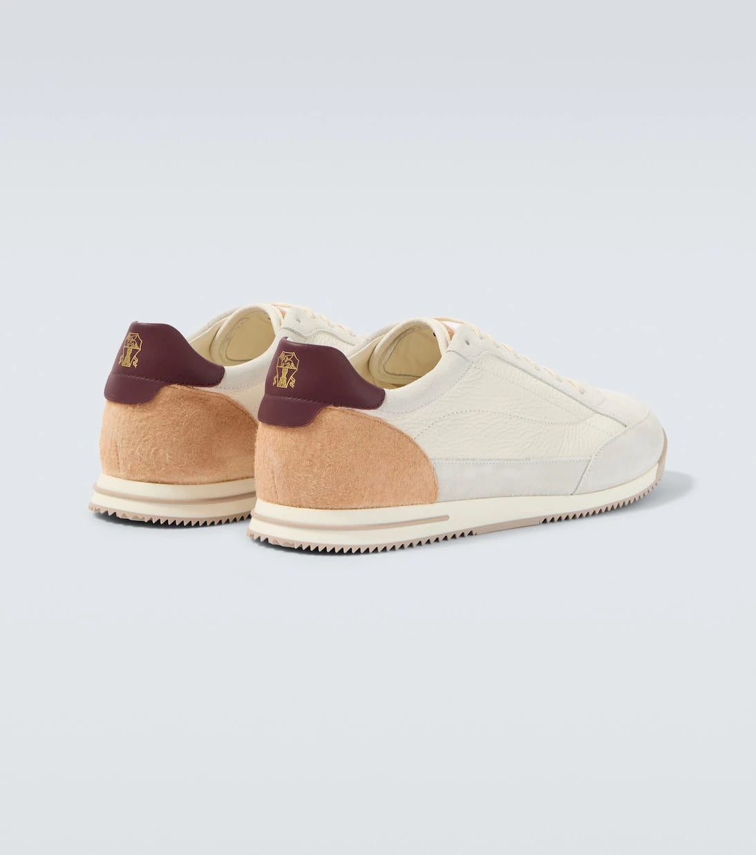 Brunello Cucinelli - Suede-trimmed leather sneakers