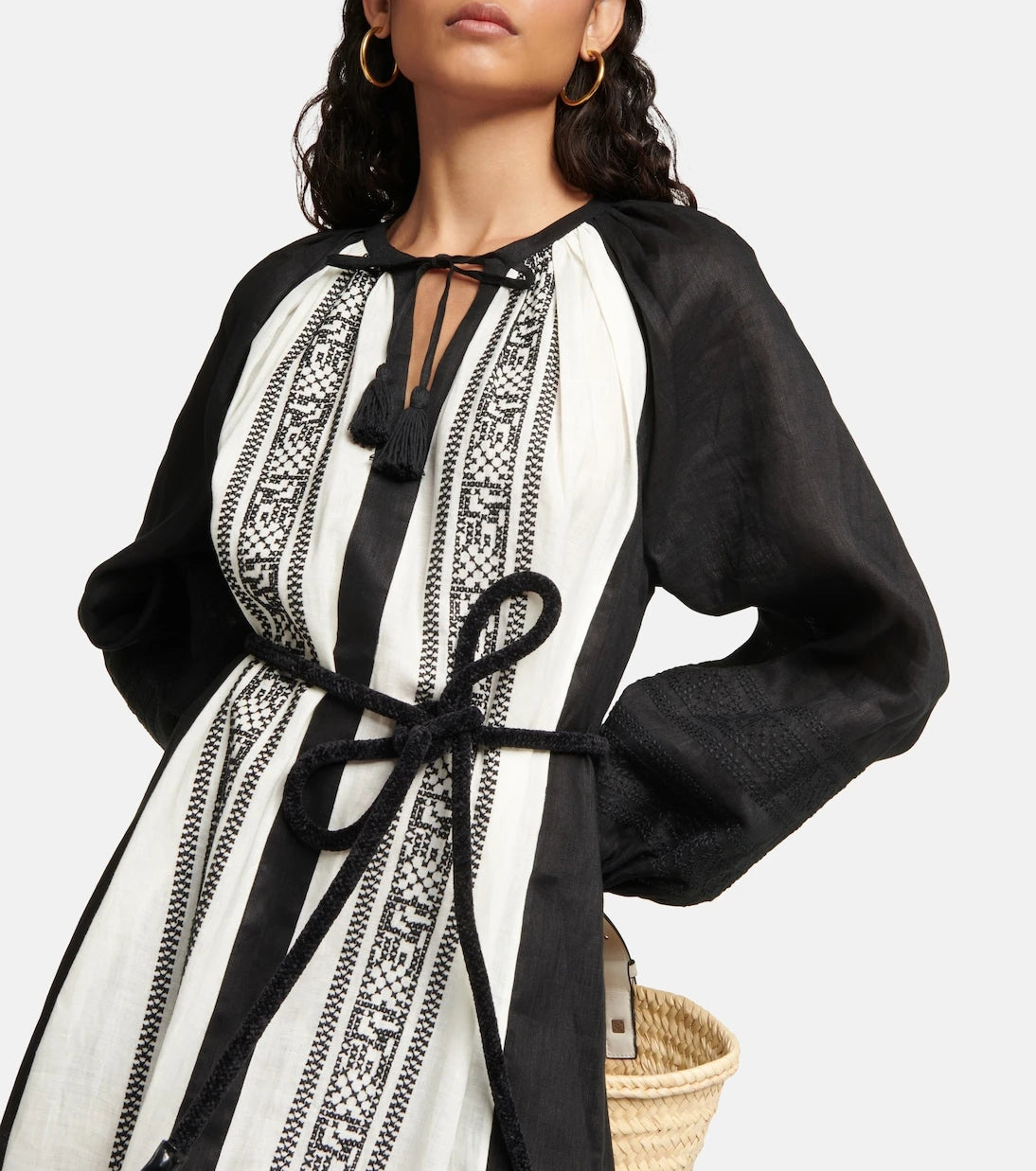Tory Burch - Embroidered linen kaftan