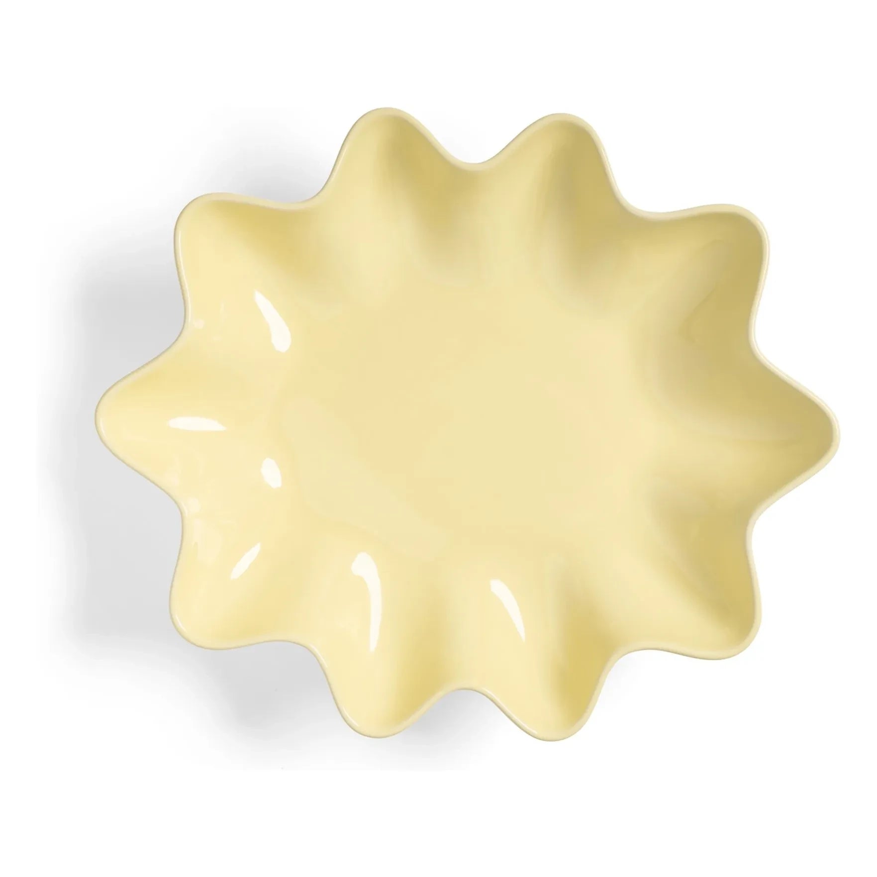 &Klevering - Sun stoneware dish | Pale yellow