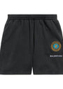 Oversized Cotton Uniform Logo Shorts