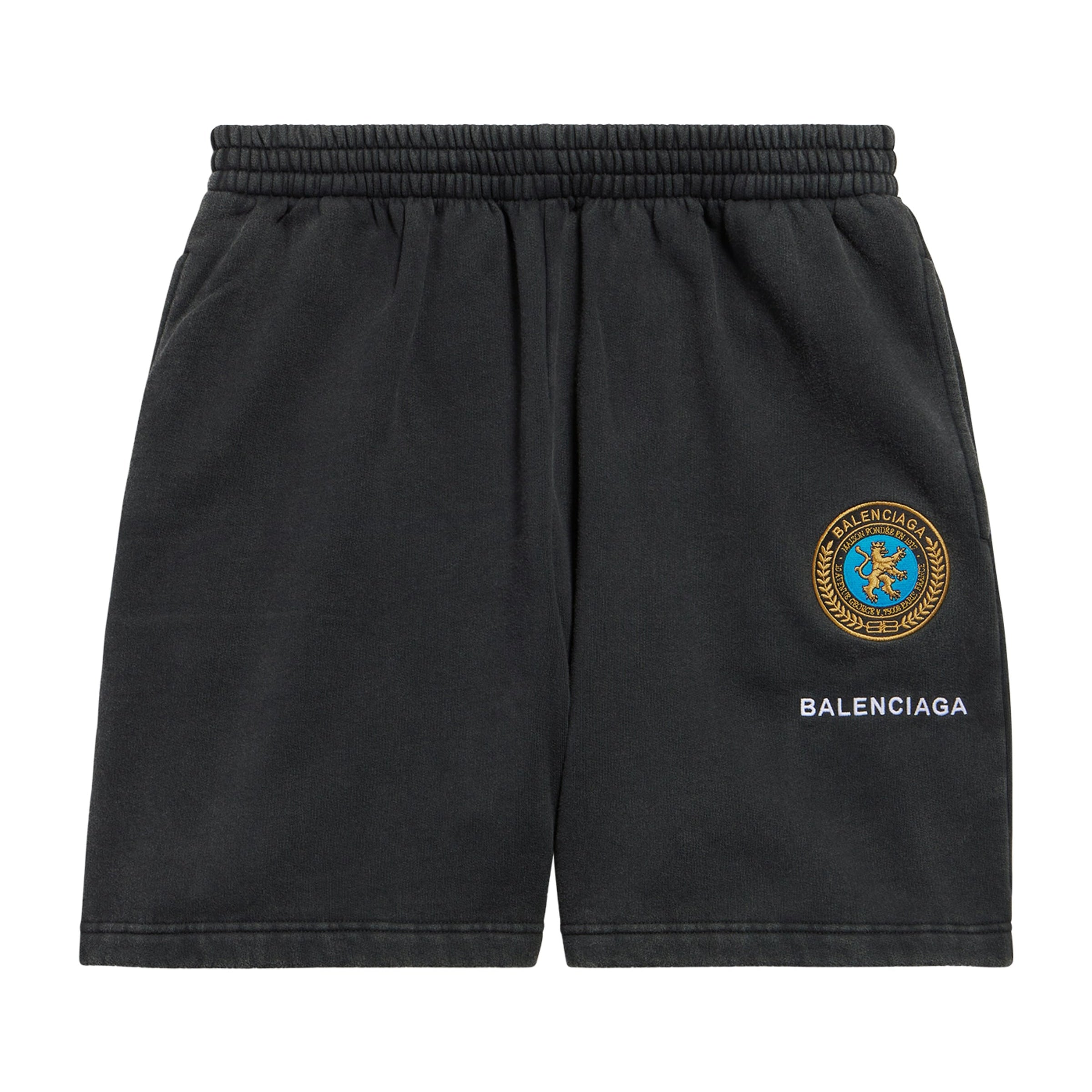 Oversized Cotton Uniform Logo Shorts