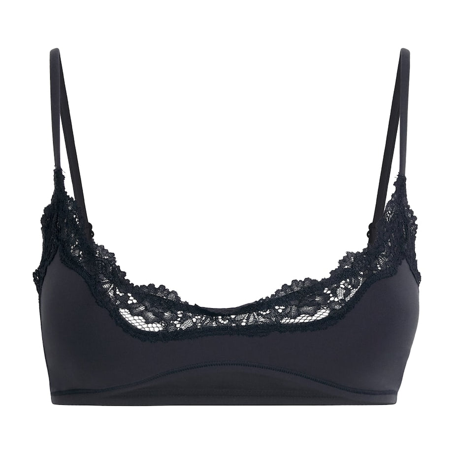 Lace-Trim Fits Everybody Scoop-Neck Bralette
