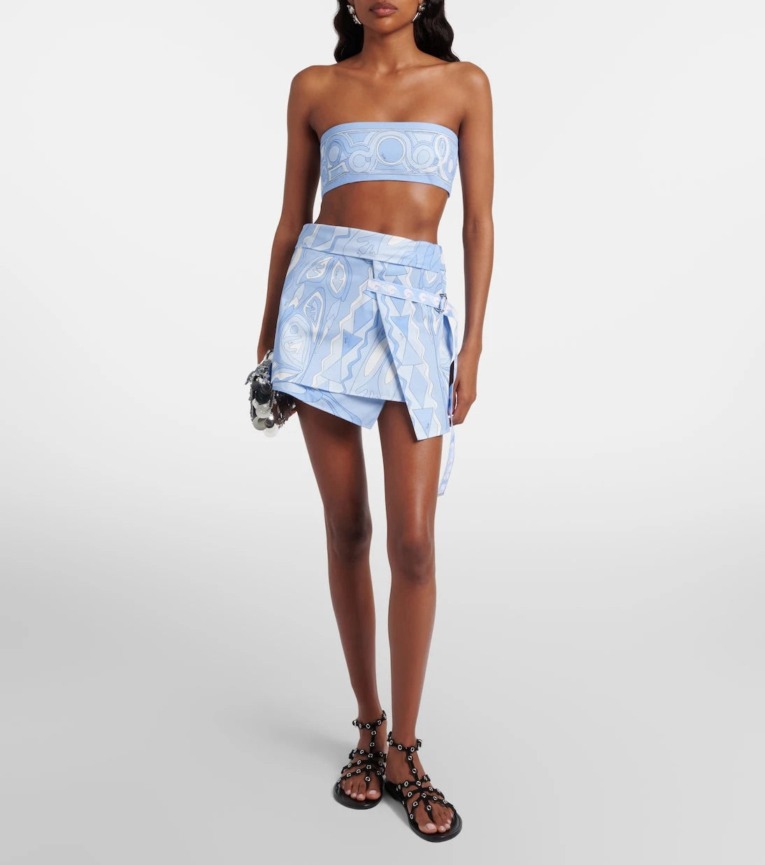 Pucci - Angoli cotton wrap skirt