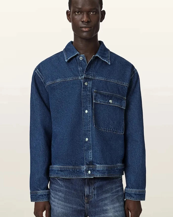 AllSaints erkek denim ceket CAST
