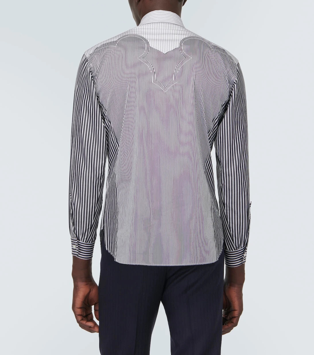 Maison Margiela - Striped cotton-blend shirt