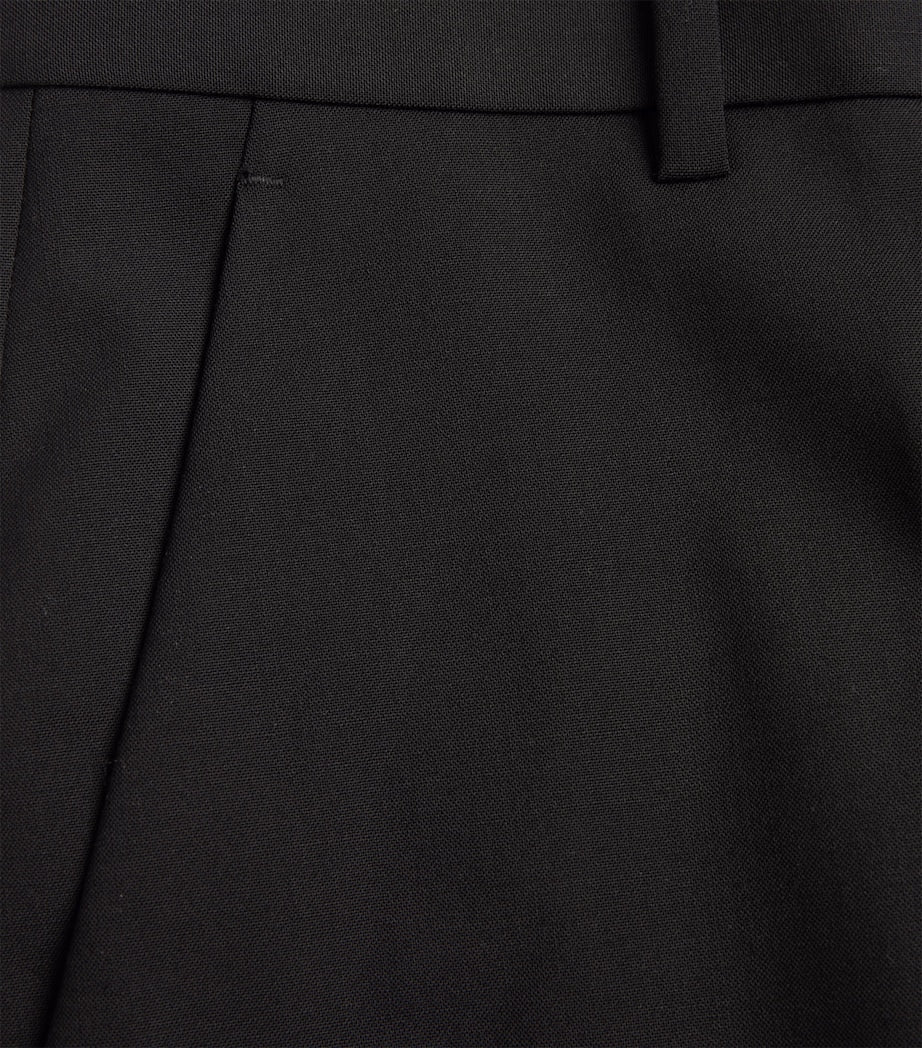 Theory Black Good Wool Cropped Treeca Trousers
