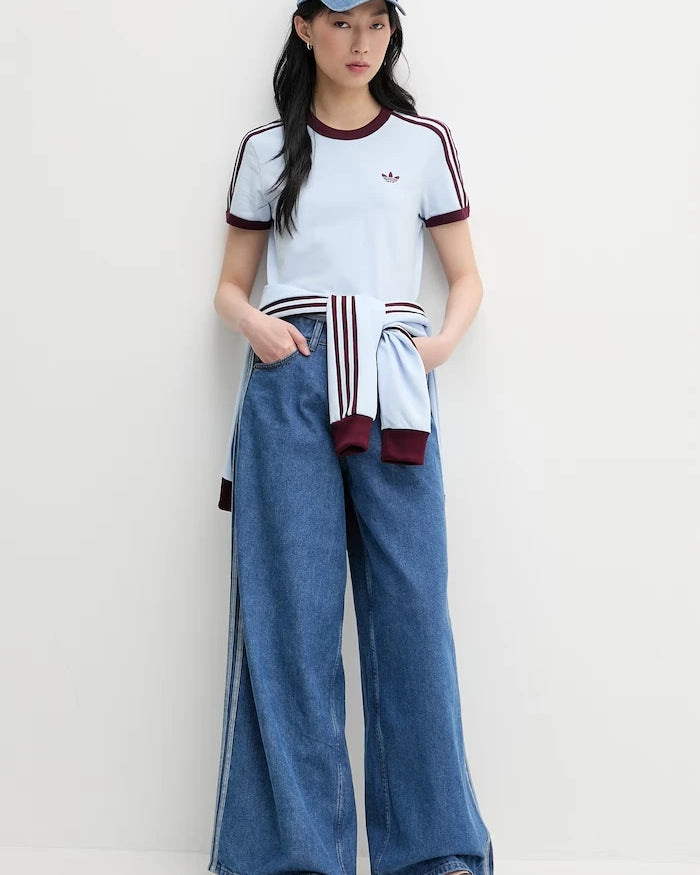 adidas Originals дънки wide leg дамски Firebird