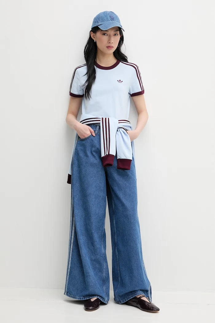 adidas Originals wide leg kadın Firebird jeans
