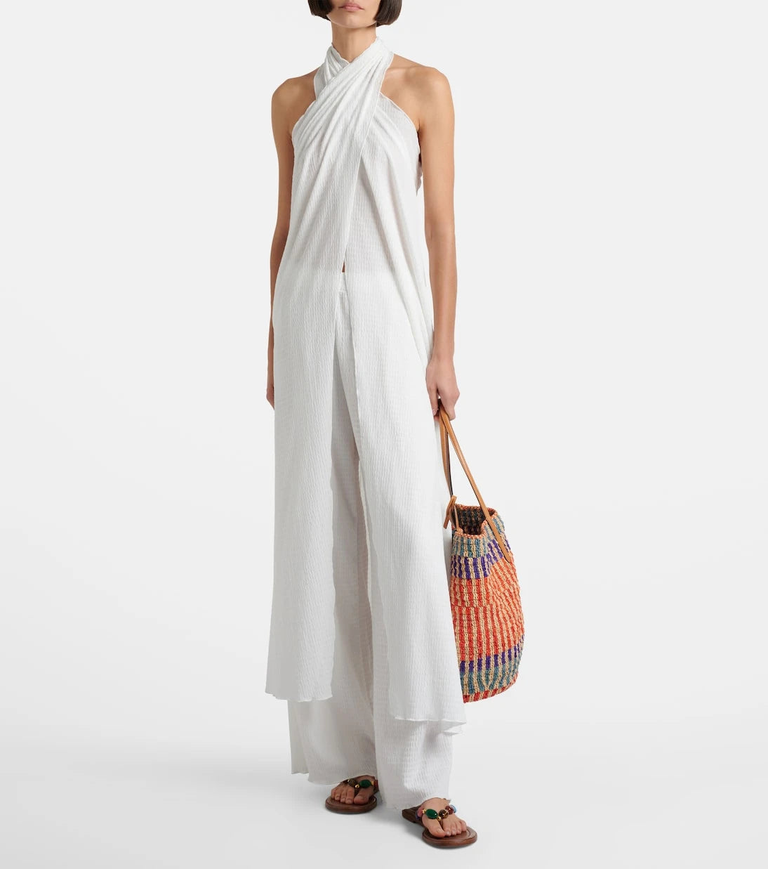Jade Swim - Stella sheer halterneck maxi dress