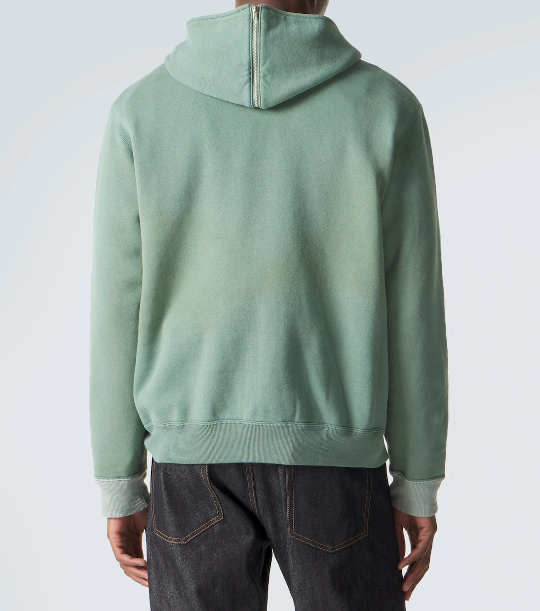 A.Presse - Vintage cotton jersey half-zip hoodie