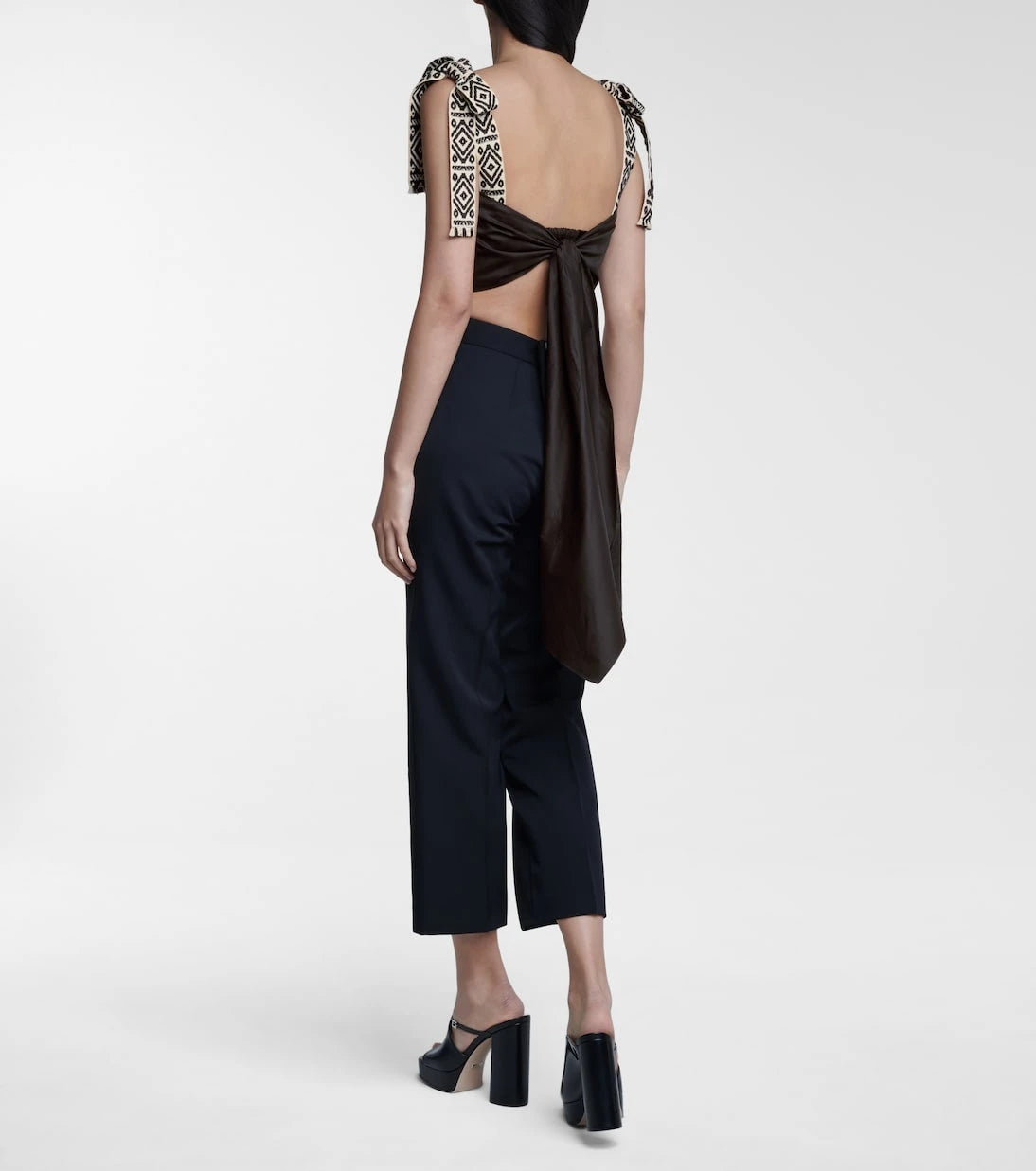 Johanna Ortiz - Rituals stretch cotton-blend crop top