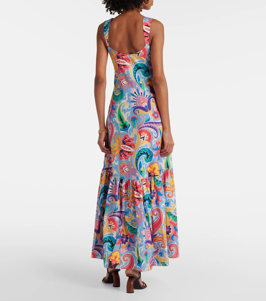 Etro - Printed cotton and silk maxi dress