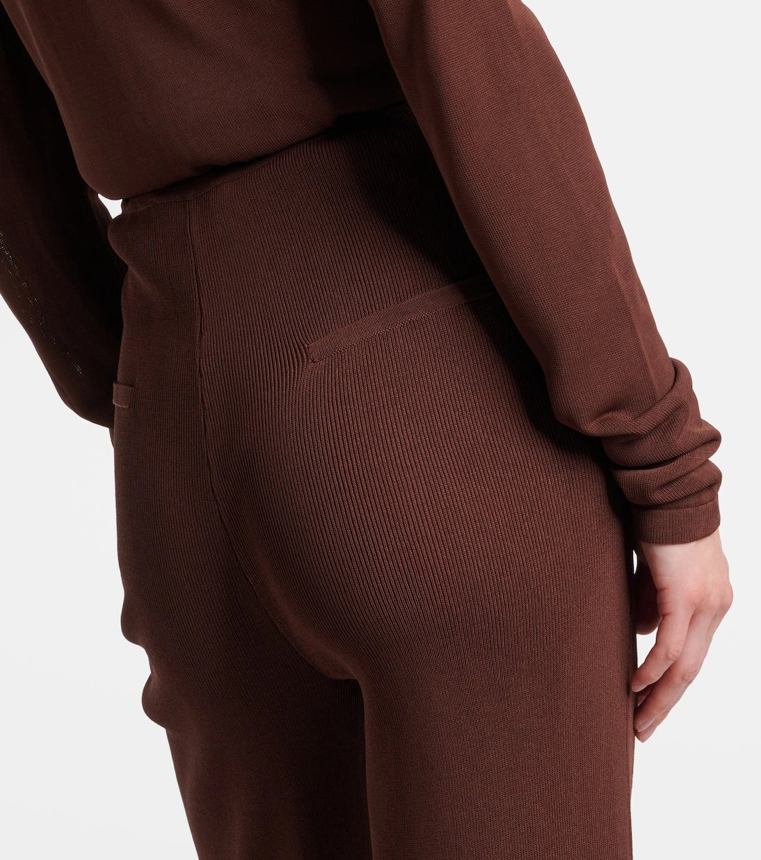 Aya Muse - Ribbed-knit flared pants