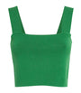 Green Knitted Crop Top