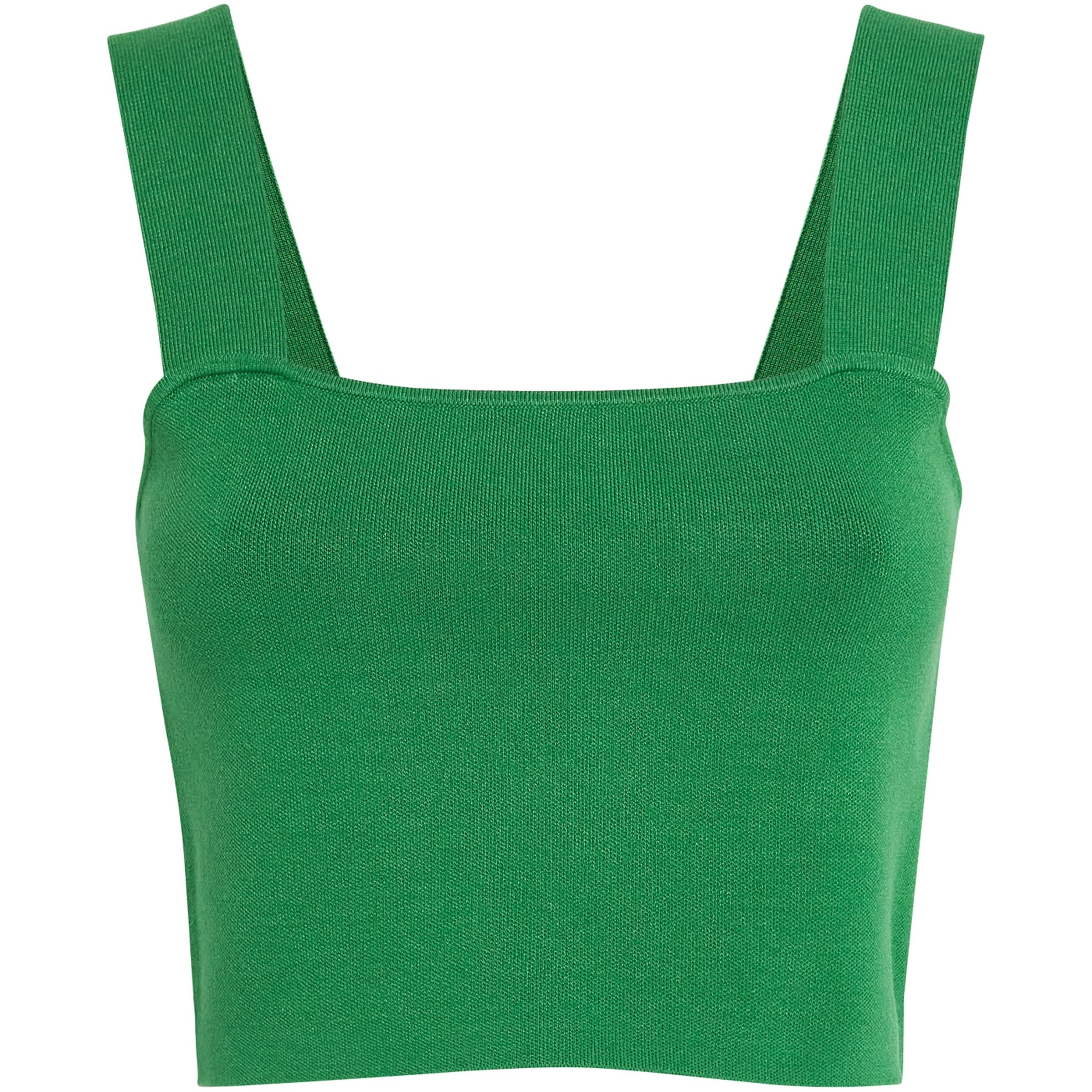 Green Knitted Crop Top