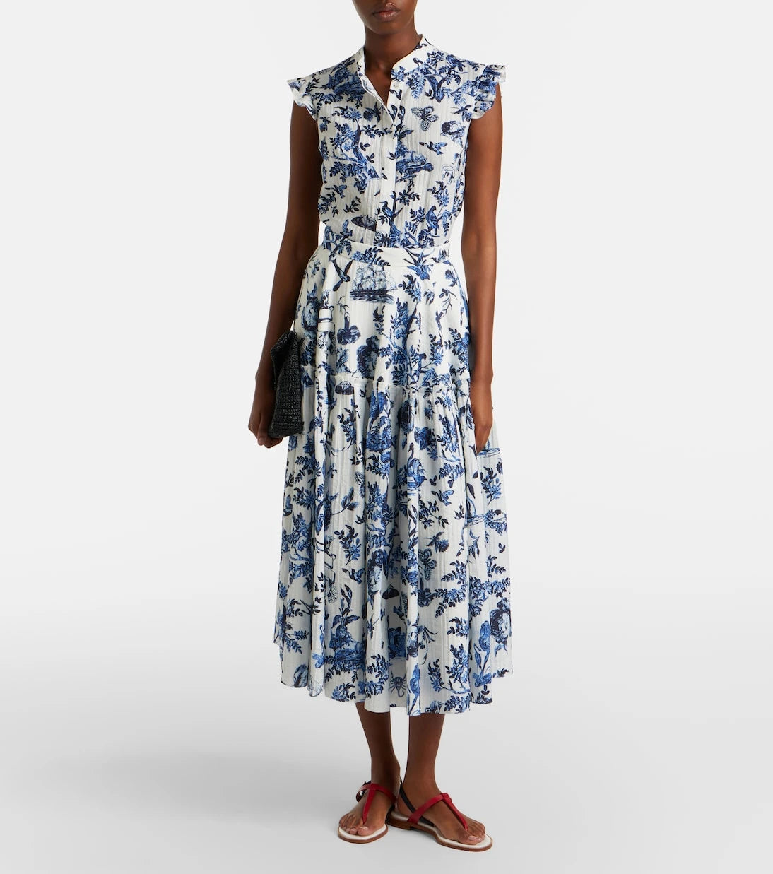 Erdem - Floral jacquard midi skirt