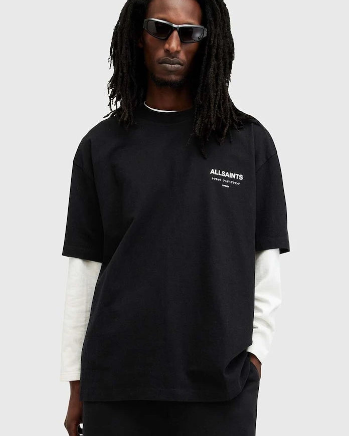 AllSaints Erkek Pamuklu Oversize Tişört