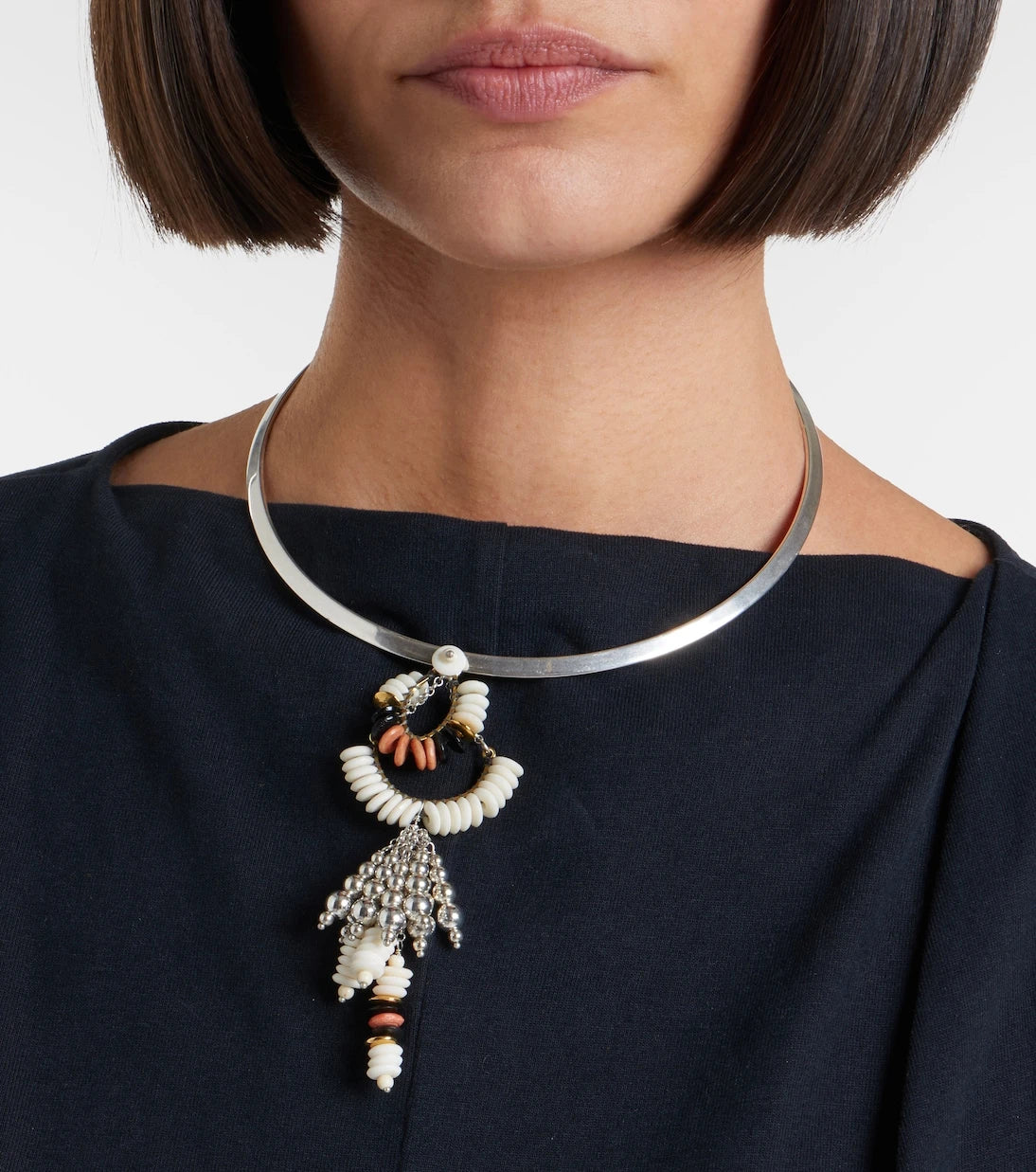 Isabel Marant - Lyna beaded pendant necklace