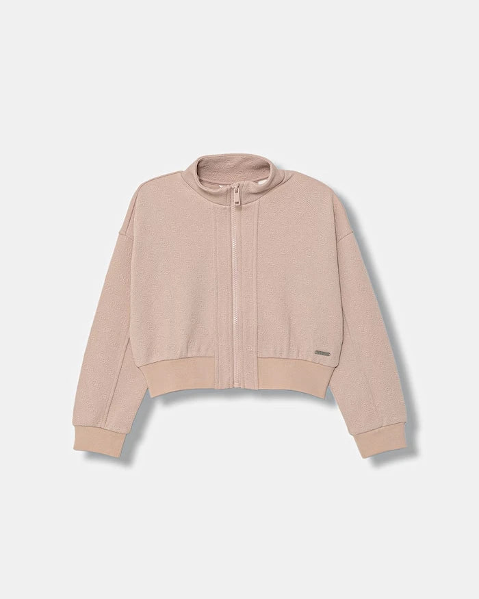 Çocuklar için pamuklu fermuarlı Guess sweatshirt