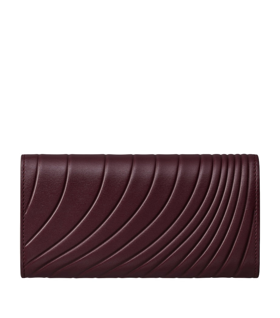 Burgundy Leather Panthère de Cartier International Wallet
