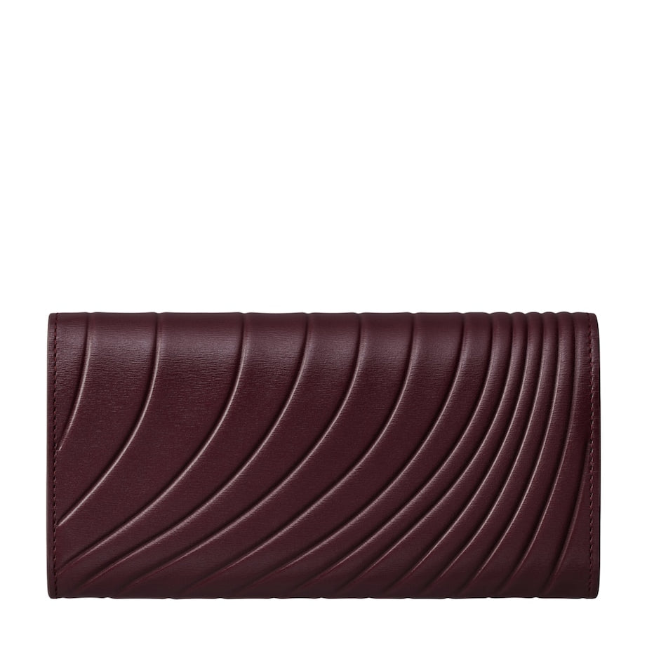 Burgundy Leather Panthère de Cartier International Wallet