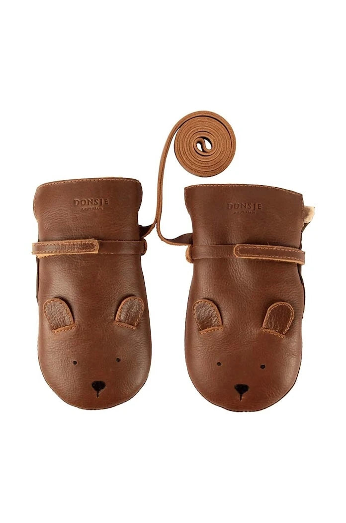 Детски кожени ръкавици Donsje Kapi Classic Mittens Bear