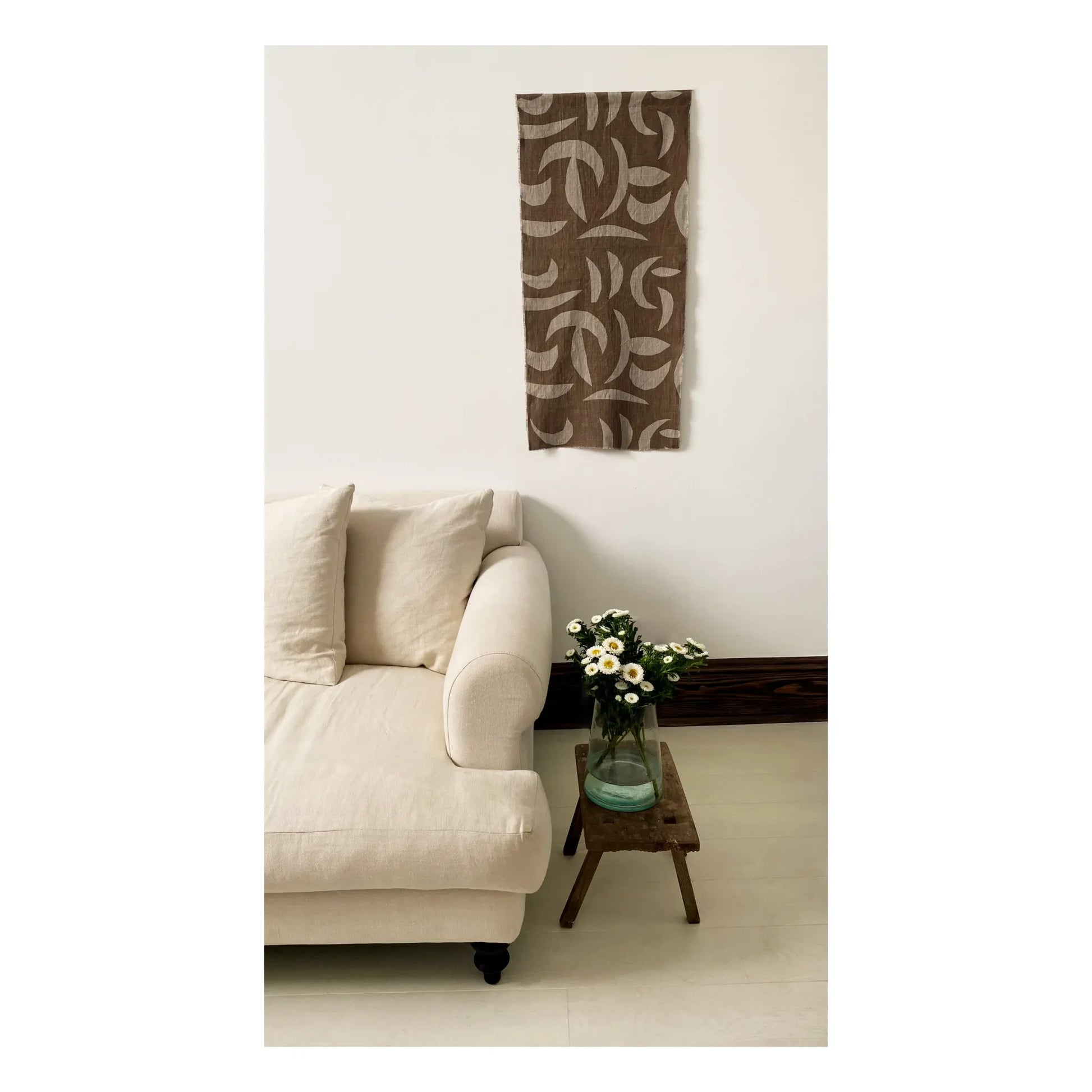 Aeand - Carob Linen Wall Hanging | Chocolate