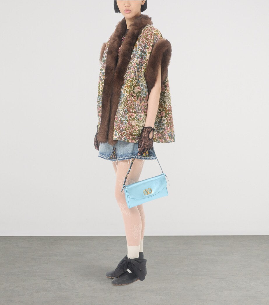 Valentino Garavani Small Leather DeVain Shoulder Bag