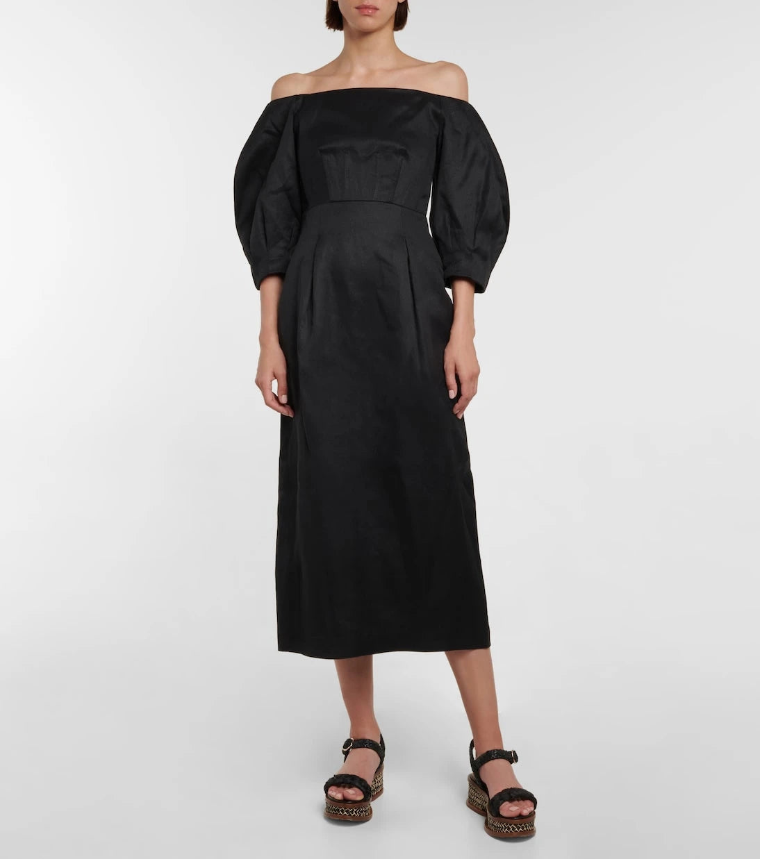 Gabriela Hearst - Majano off-shoulder midi dress