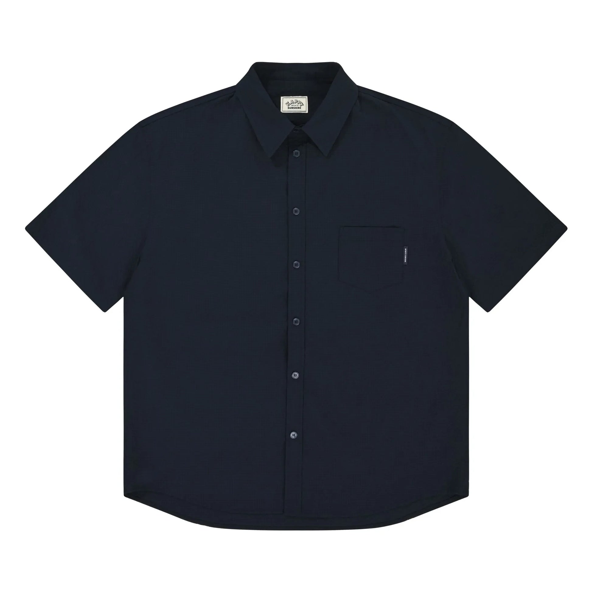 Kappy - Seersucker Check shirt | Navy blue