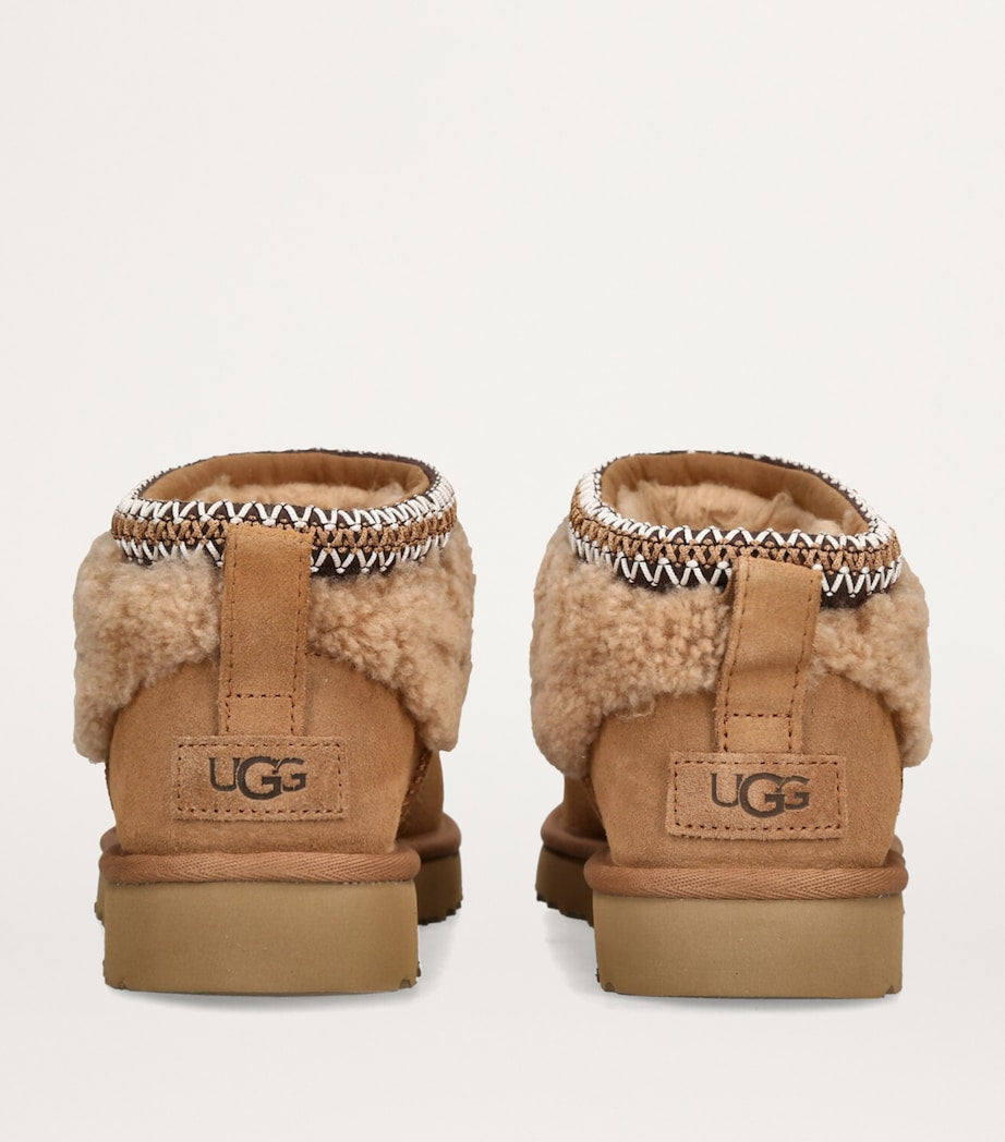 UGG Beige Suede Classic Ultra Mini Flatform Boots 30