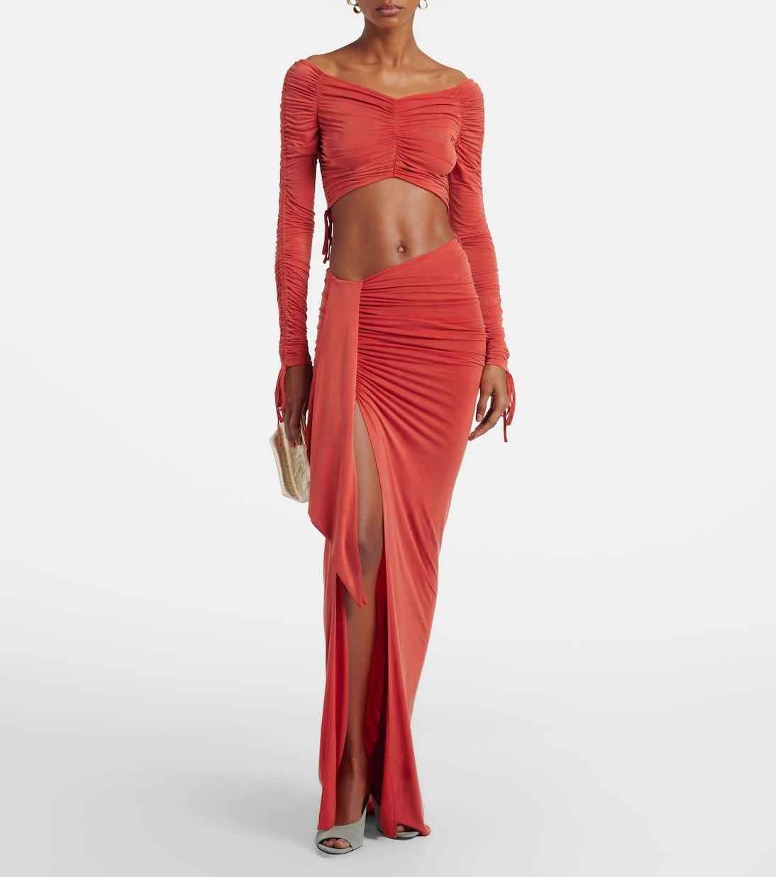 Balmain - Büzgülü jarse büstiyer