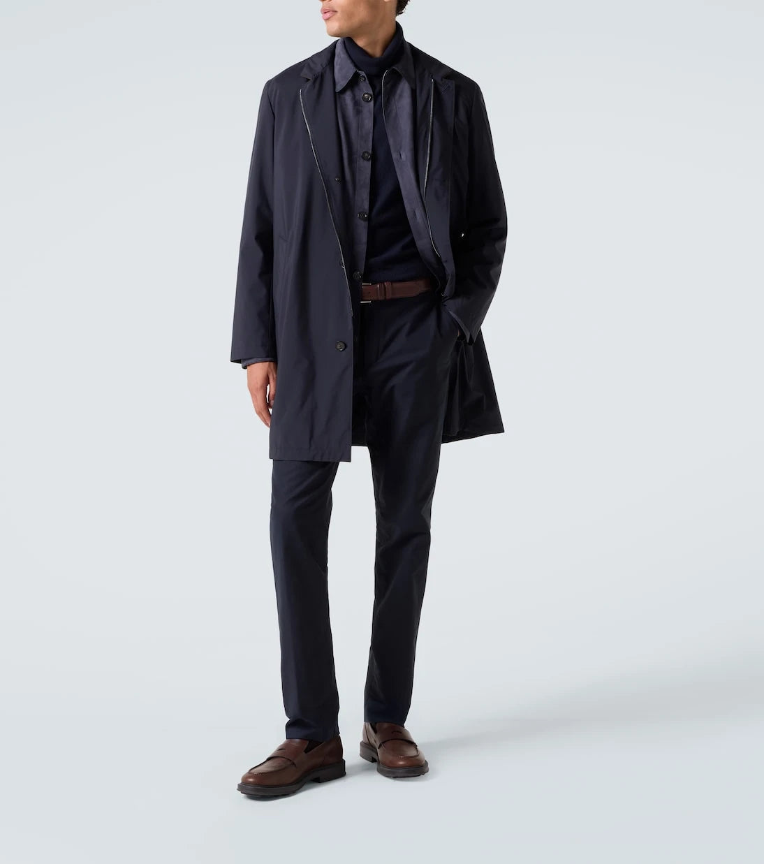 Loro Piana - Windmate® suede-trimmed coat