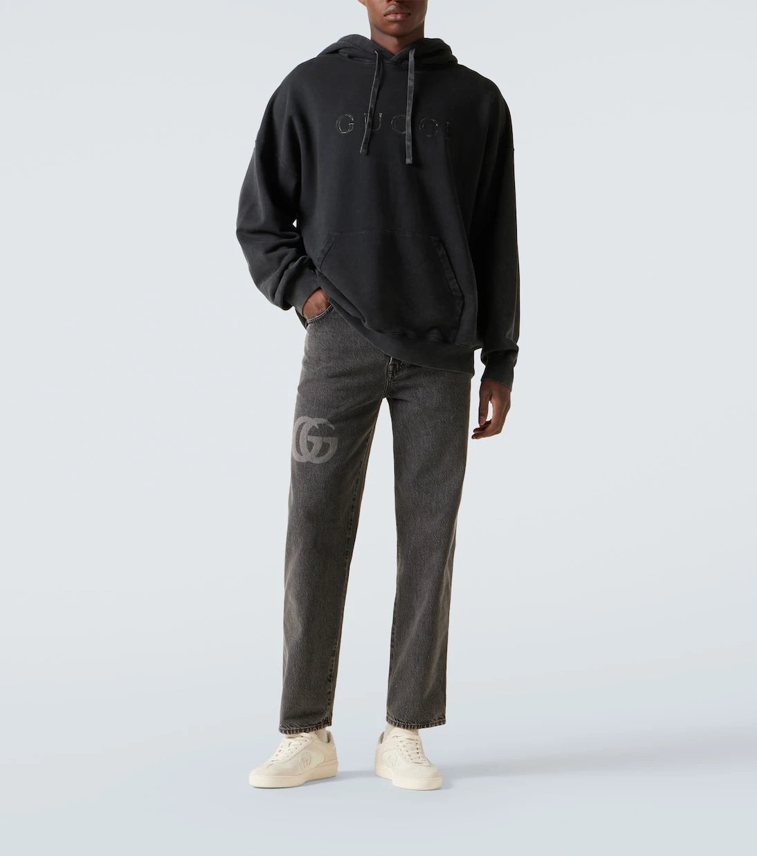 Gucci - G75 suede and canvas sneakers