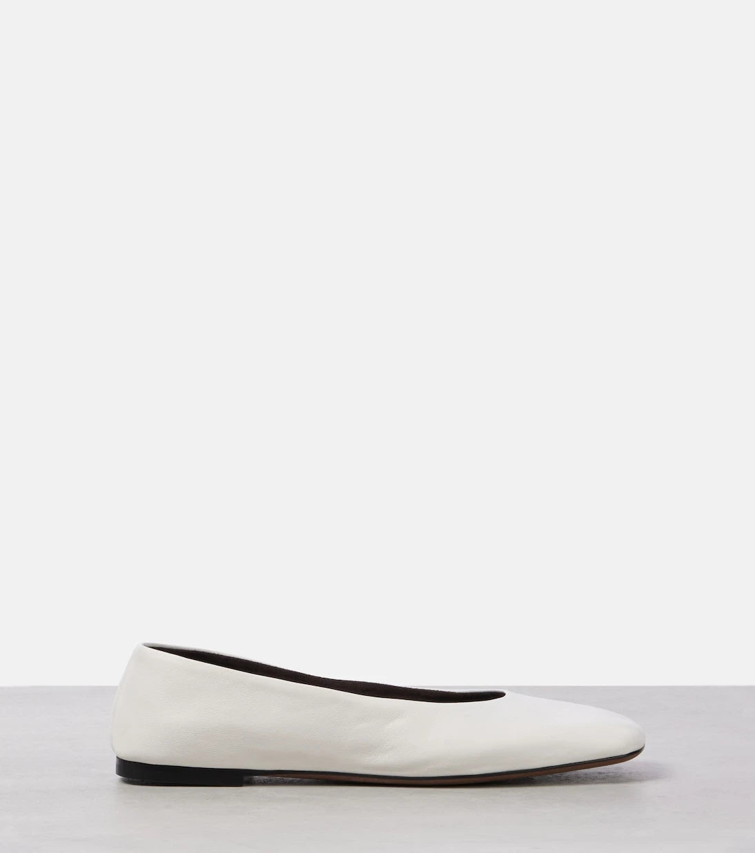 The Row - Square leather ballet flats