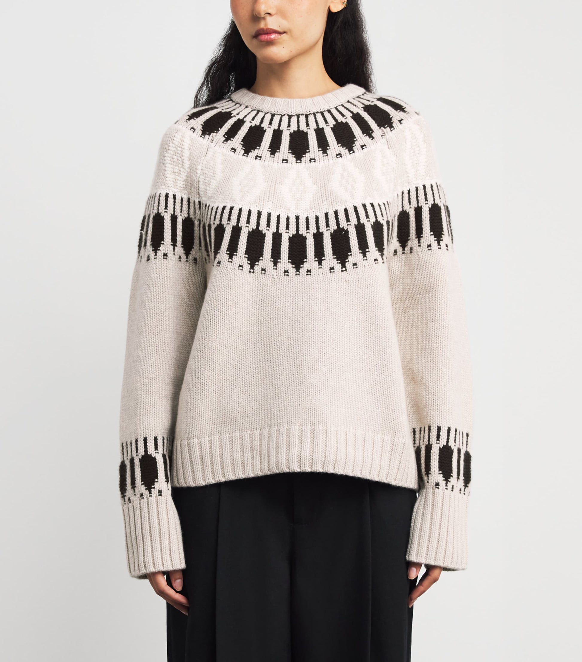 arch 4 Beige Cashmere Fair Isle Jackson Sweater