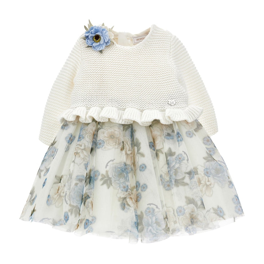 Monnalisa Knitted Floral Dress (3-36 Months)