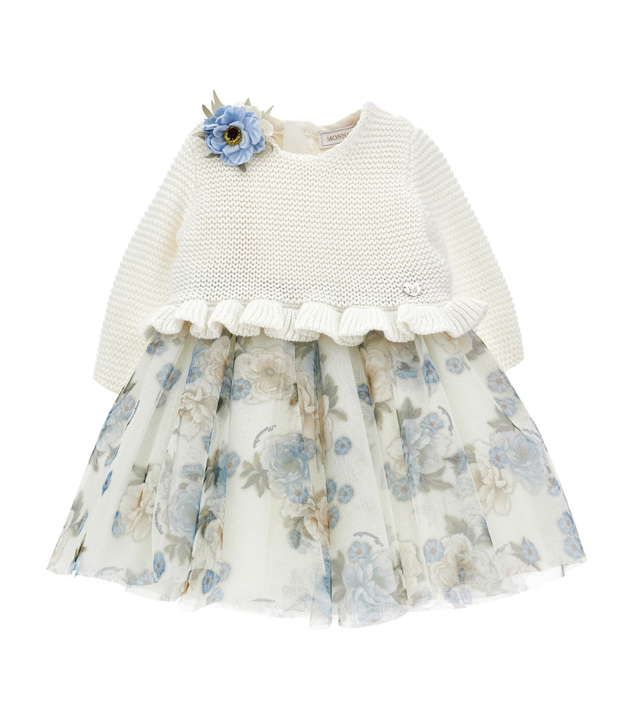 Monnalisa Knitted Floral Dress (3-36 Months)