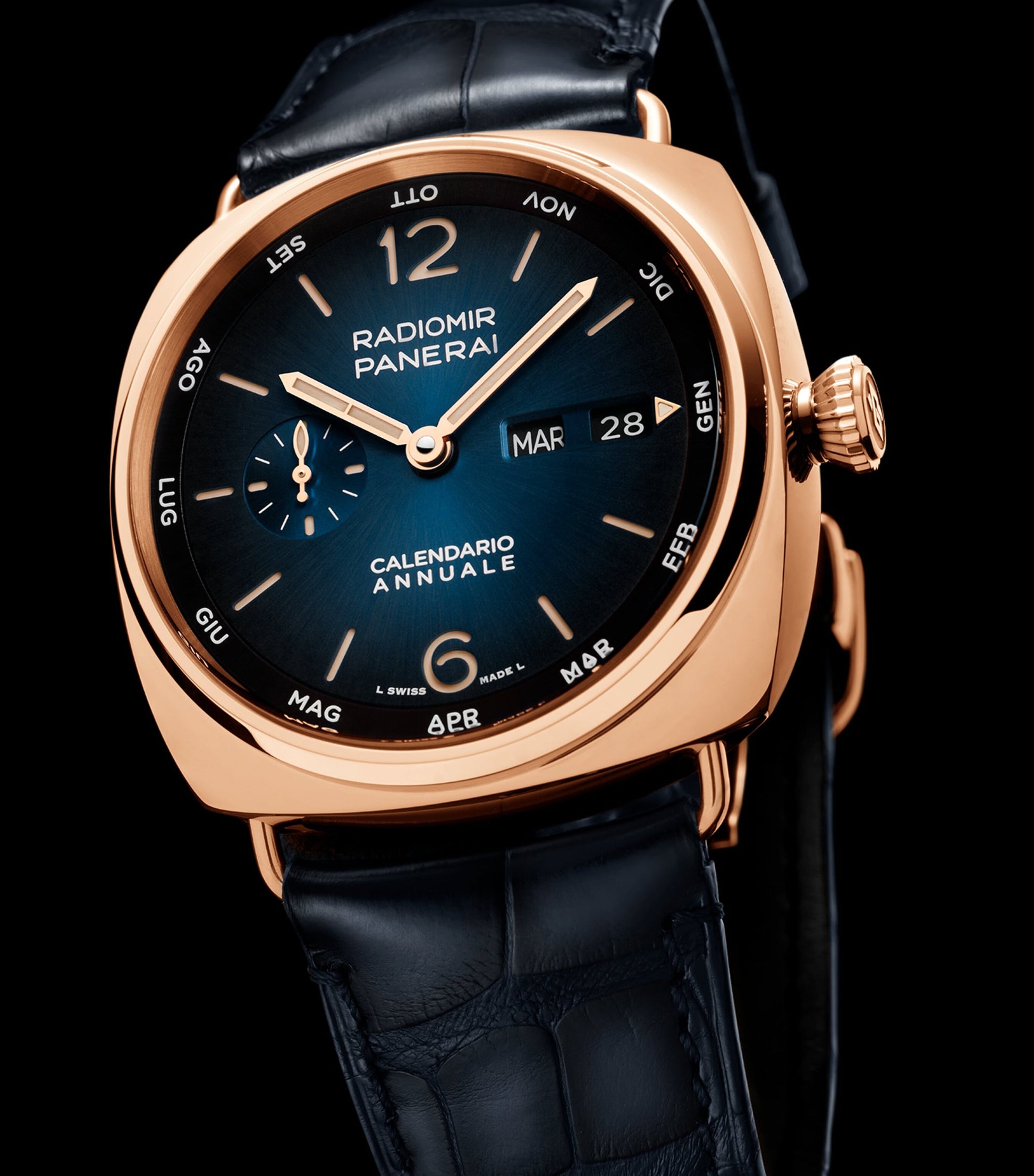 Rose Gold Radiomir Annual Calendar Watch 45mm