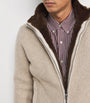 Fioroni Cashmere Beige Cashmere-Mink Bomber Jacket